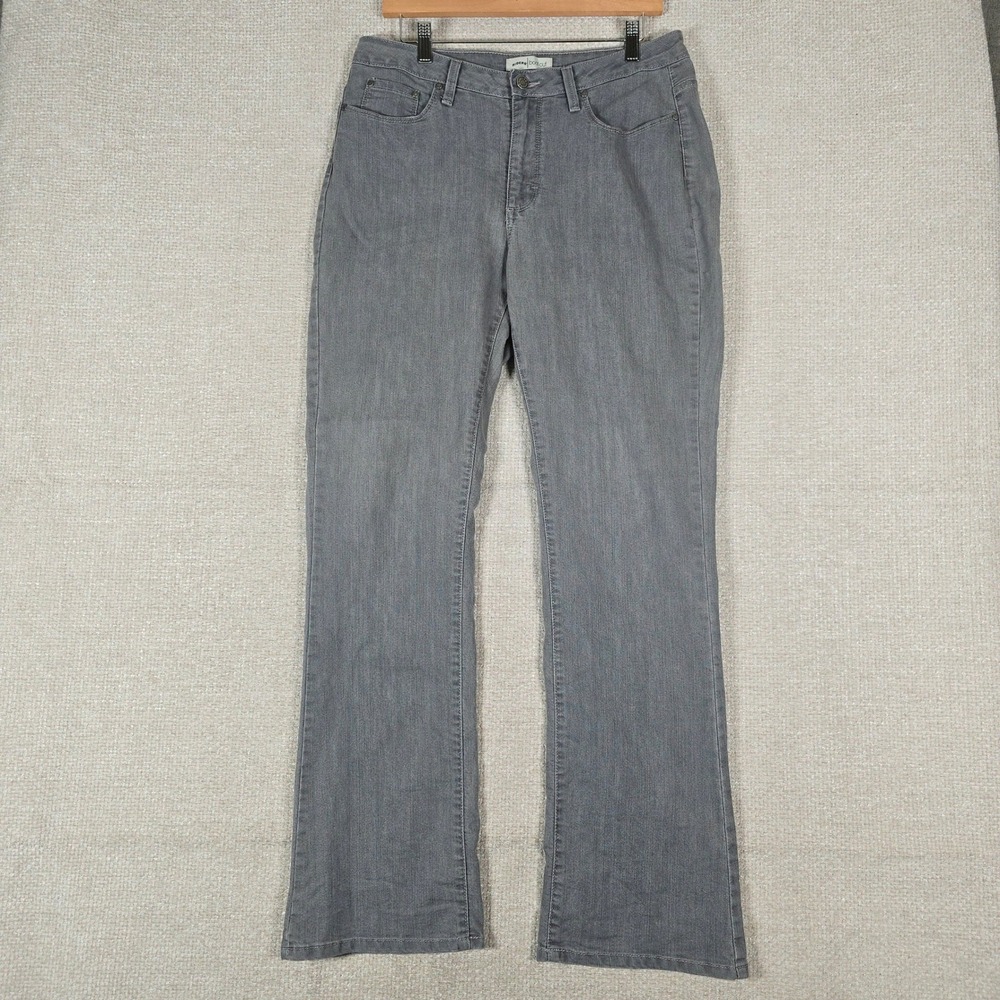 Riders by Lee Womens Gray Bootcut Jeans Size 12L Long Stretch Denim